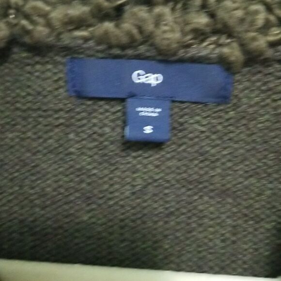 Gap , wool dark green sweater with collar, size S. - Picture 3 of 5